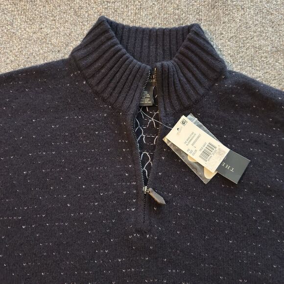 Bloomingdale's Other - Bloomingdale’s The Men’s Store 1/4 Zip Wool Linen Sweater 1/4 Zip Pullover Large